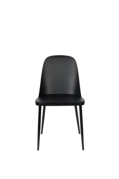 Nancy's Incline Village Chair - Scandinavisch - Zwart - Polypropyleen, Staal - 53,5 cm x 46 cm x 85 cm