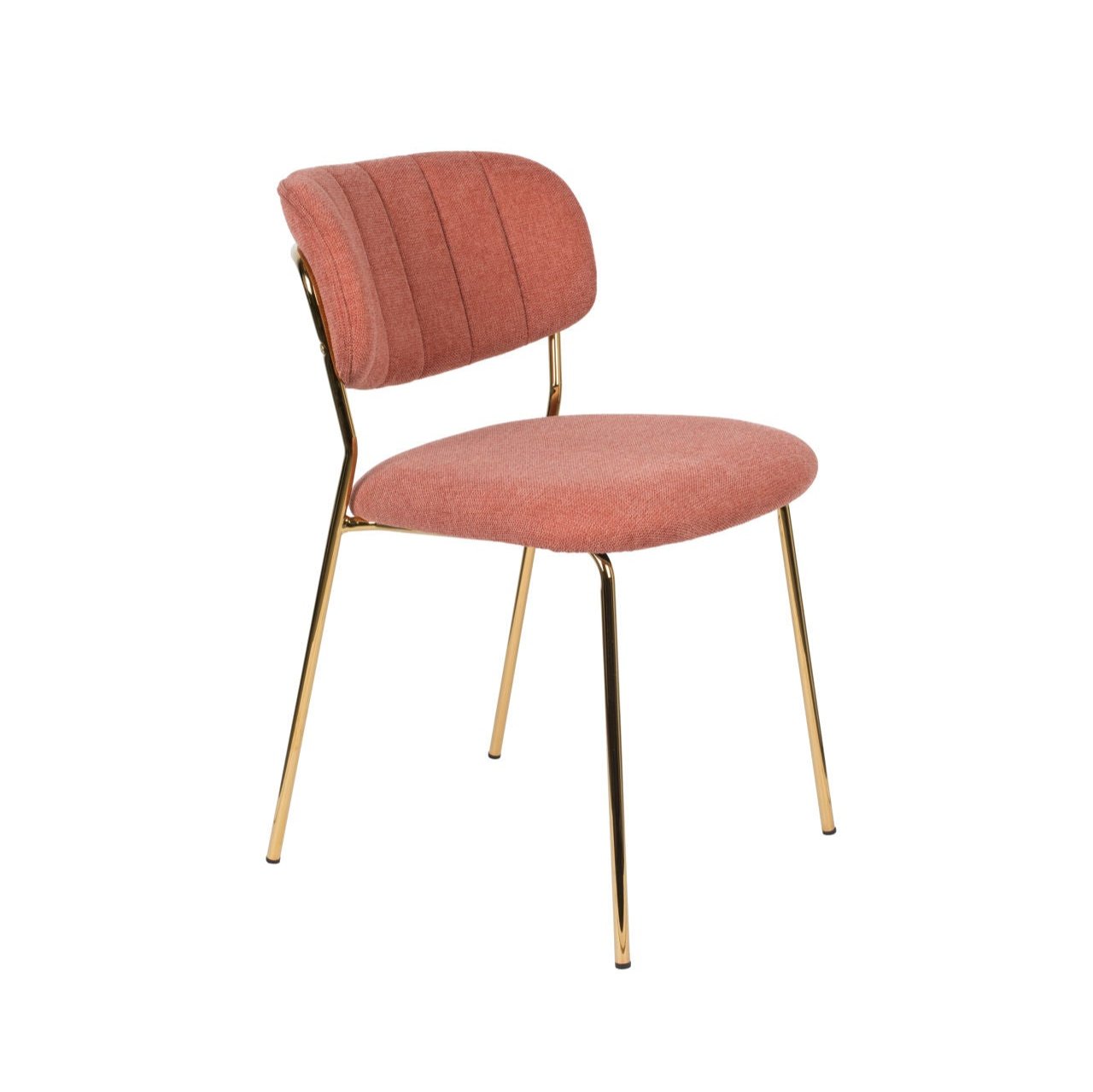 Nancy's Brigantine Chair - Rétro - Or, Rose - Polyester, Acier, Contreplaqué - 56 cm x 49 cm x 78 cm