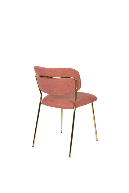 Nancy's Brigantine Chair - Rétro - Or, Rose - Polyester, Acier, Contreplaqué - 56 cm x 49 cm x 78 cm