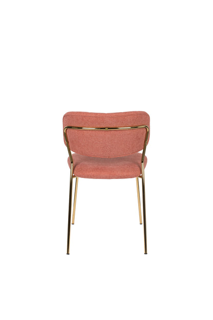 Nancy's Brigantine Chair - Rétro - Or, Rose - Polyester, Acier, Contreplaqué - 56 cm x 49 cm x 78 cm