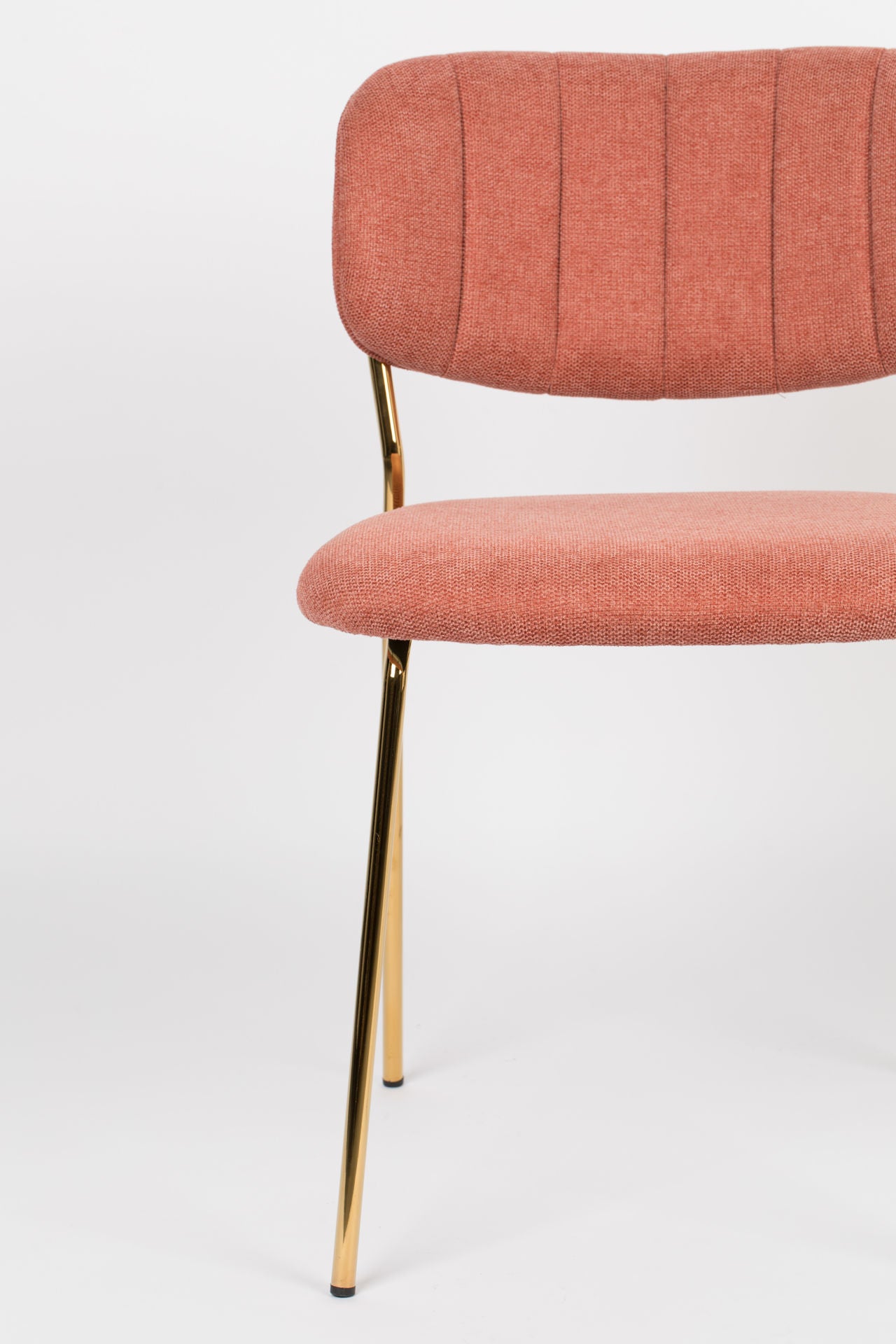 Nancy's Brigantine Chair - Rétro - Or, Rose - Polyester, Acier, Contreplaqué - 56 cm x 49 cm x 78 cm