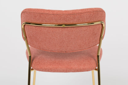 Nancy's Brigantine Chair - Rétro - Or, Rose - Polyester, Acier, Contreplaqué - 56 cm x 49 cm x 78 cm