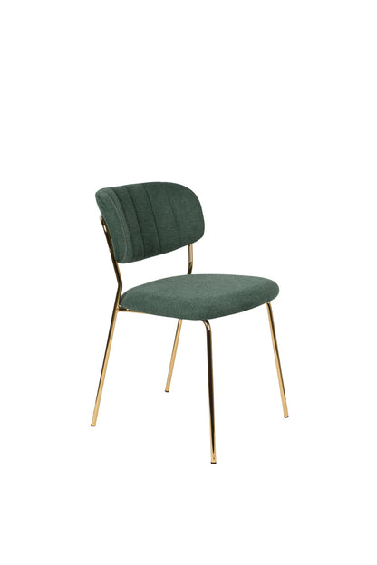 Nancy's Fishersville Chair - Retro - Gold, Dark Green - Polyester, Steel, Plywood - 56 cm x 49 cm x 78 cm