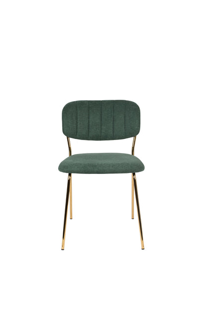 Nancy's Fishersville Chair - Retro - Gold, Dark Green - Polyester, Steel, Plywood - 56 cm x 49 cm x 78 cm