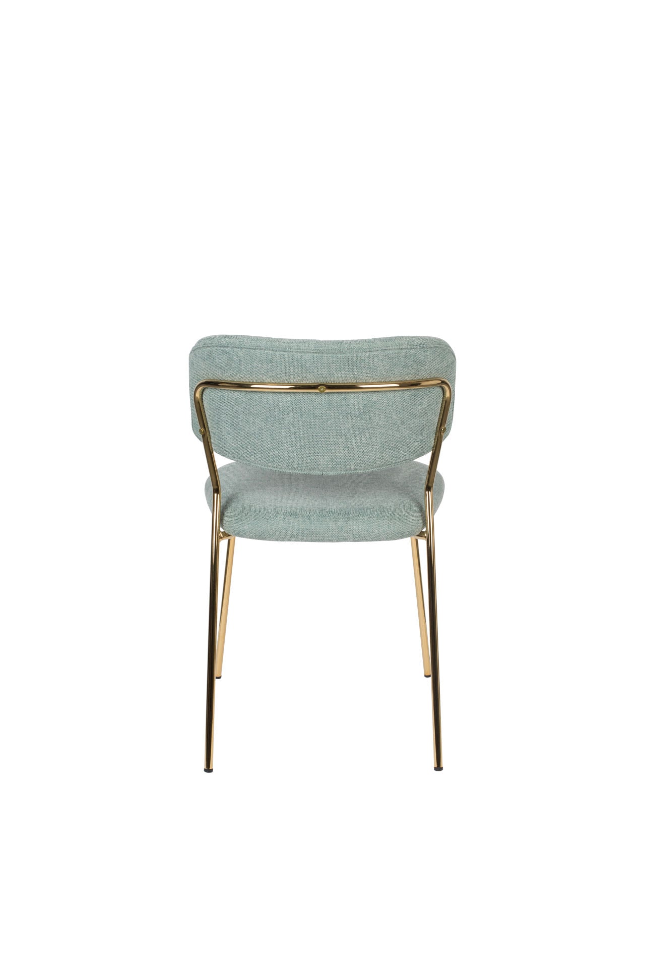 Nancy's Swissvale Stoel - Retro - Goud, Lichtgroen - Polyester, Staal, Multiplex - 56 cm x 49 cm x 78 cm