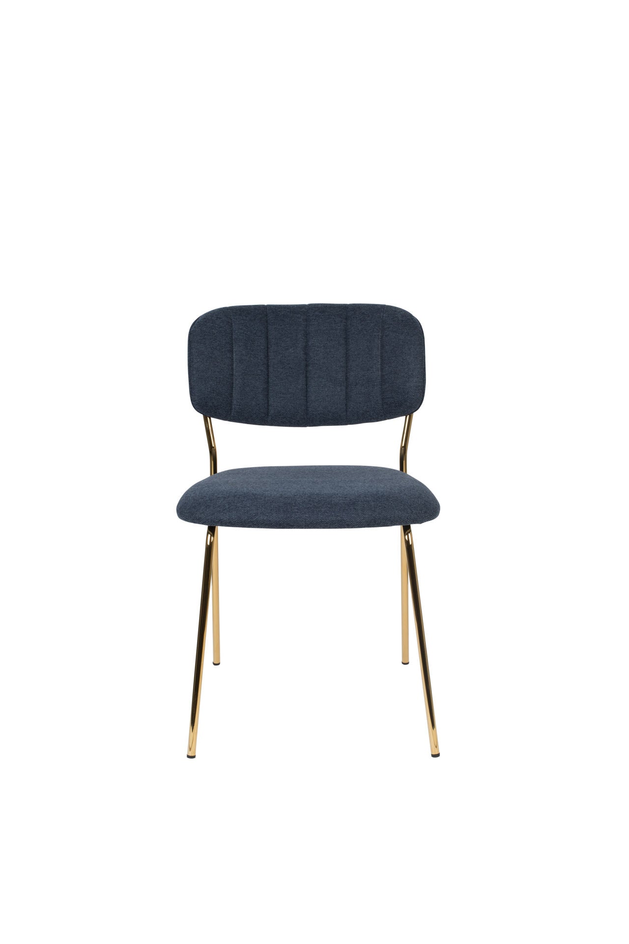Nancy's Kings Grant Chair - Retro - Gold, Blue - Polyester, Steel, Plywood - 56 cm x 49 cm x 78 cm