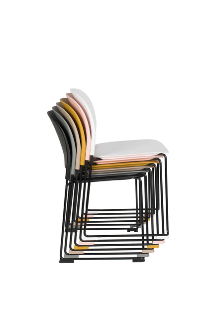 Nancy's Kennedale Chair - Rétro - Noir - Polypropylène, Acier, Plastique - 52,5 cm x 48,5 cm x 80 cm
