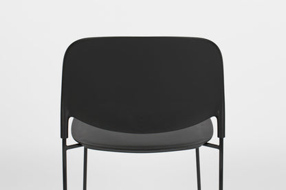 Nancy's Kennedale Chair - Rétro - Noir - Polypropylène, Acier, Plastique - 52,5 cm x 48,5 cm x 80 cm