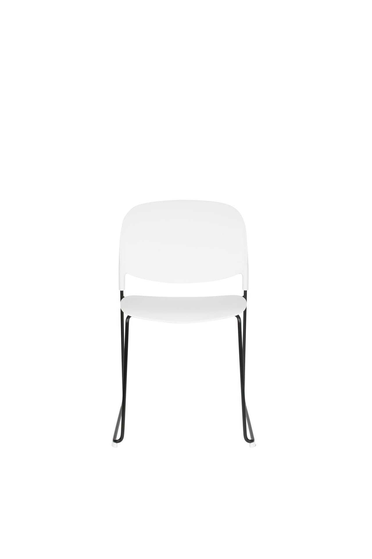 Nancy's San Sebasti n Chair - Rétro - Blanc, Noir - Polypropylène, Acier, Plastique - 52,5 cm x 48,5 cm x 80 cm