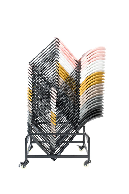 Nancy's San Sebastin Chair - Retro - White, Black - Polypropylene, Steel, Plastic - 52.5 cm x 48.5 cm x 80 cm