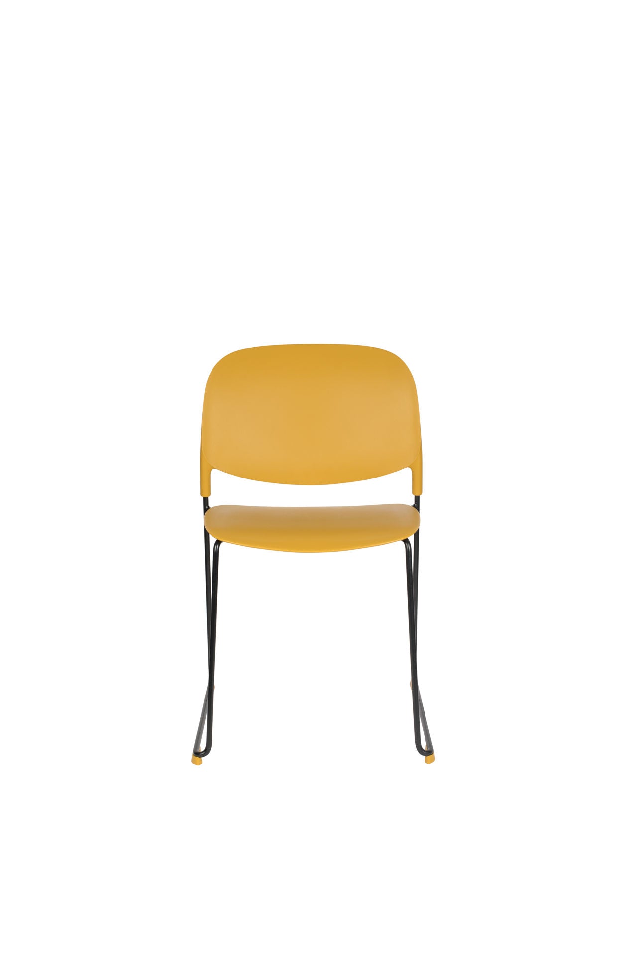 Nancy's North Madison Chair - Rétro - Ocre, Noir - Polypropylène, Acier, Plastique - 52,5 cm x 48,5 cm x 80 cm