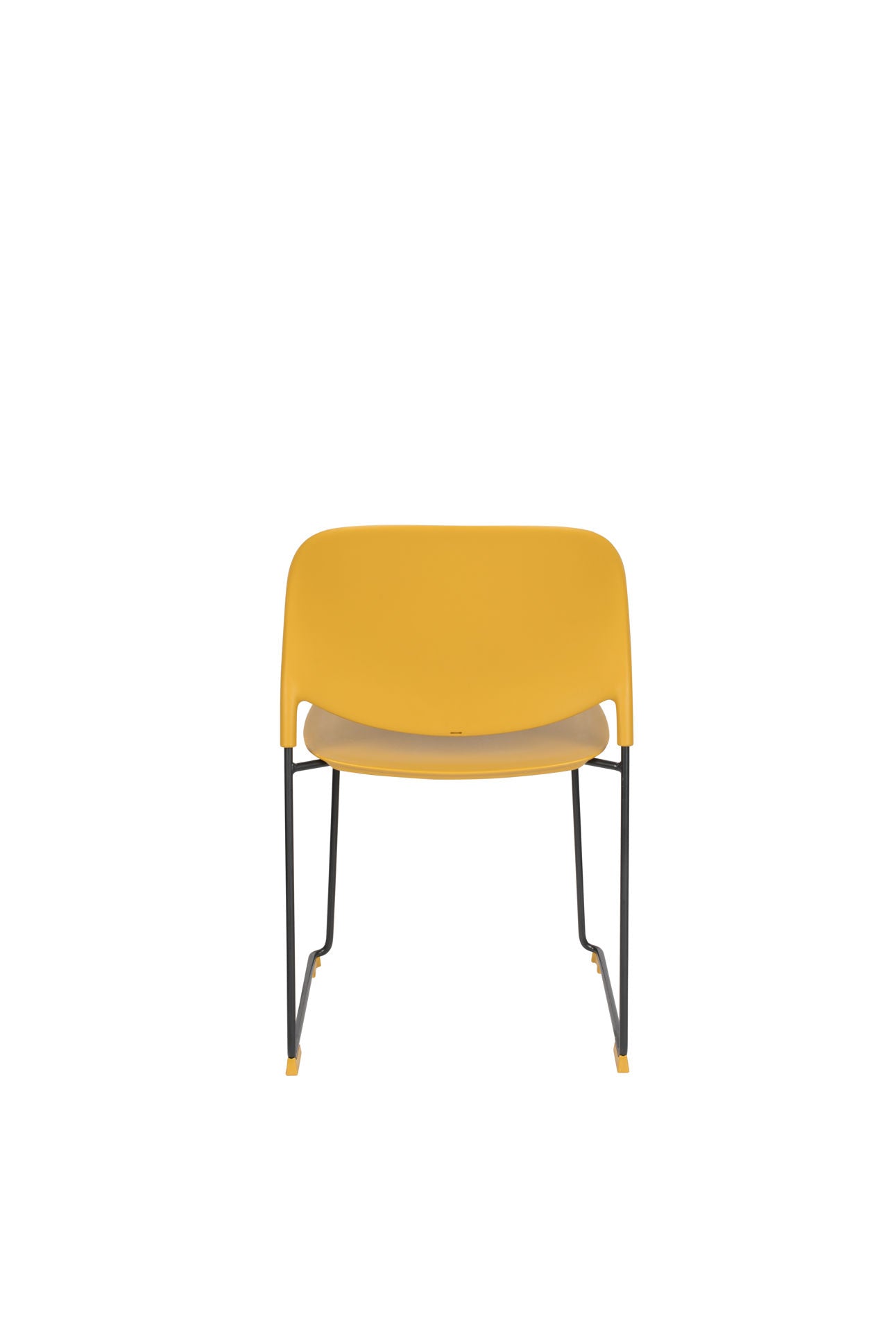 Nancy's North Madison Chair - Retro - Ochrrre, Zwart - Polypropyleen, Staal, Kunststof - 52,5 cm x 48,5 cm x 80 cm