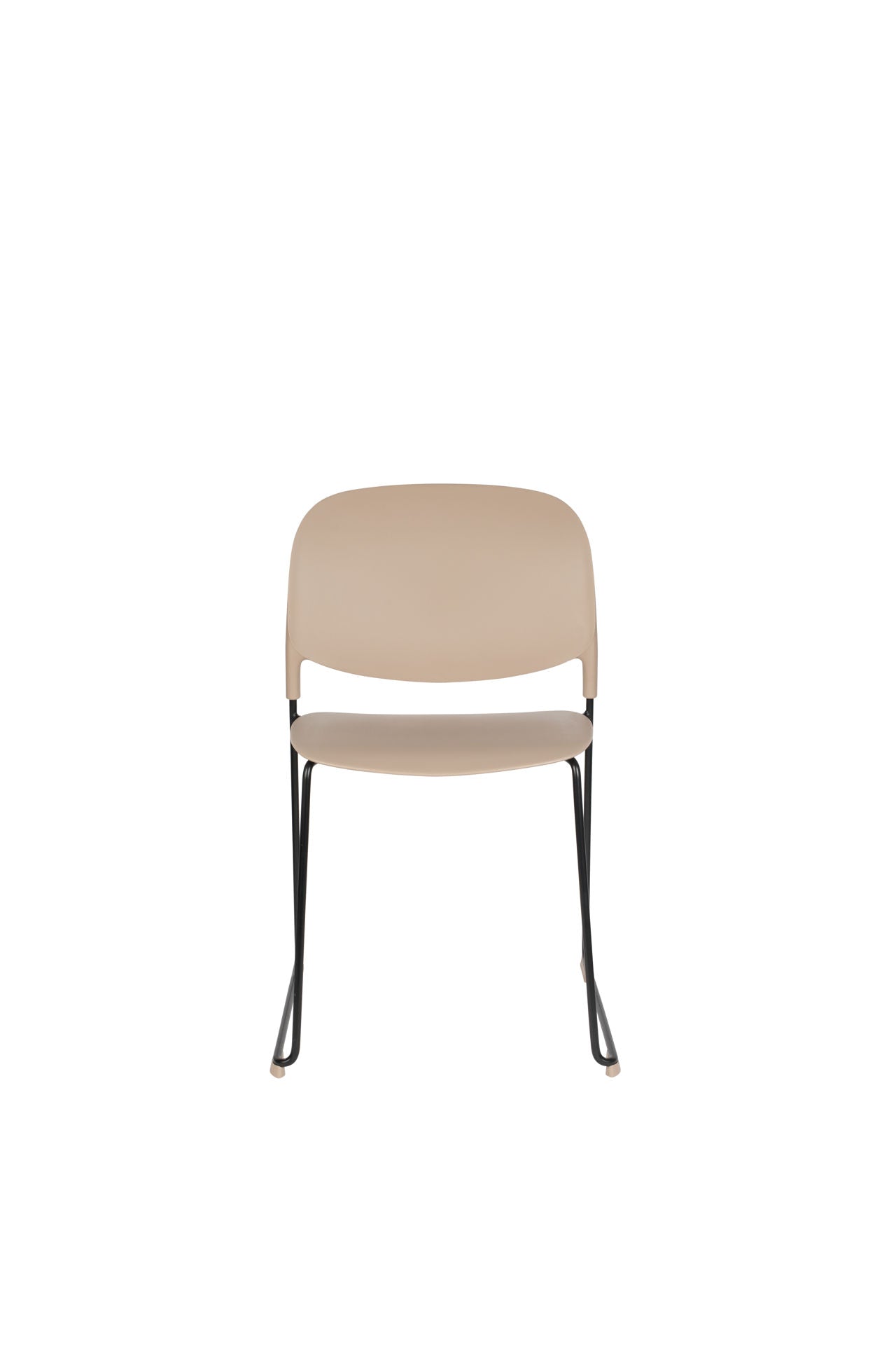 Nancy's Hyrum Chair - Rétro - Foie, Noir - Polypropylène, Acier, Plastique - 52,5 cm x 48,5 cm x 80 cm