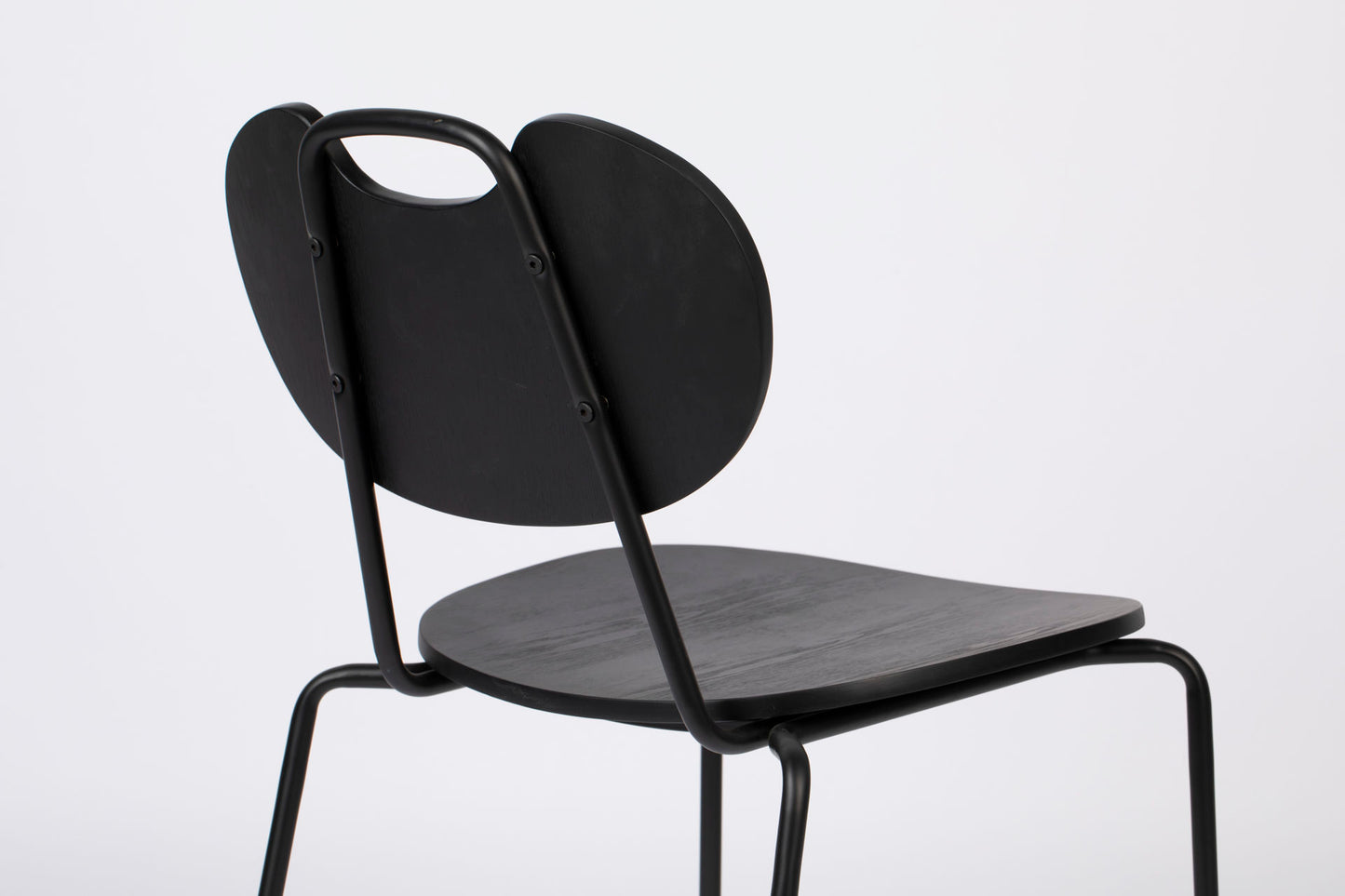 Nancy's Tuba City Chair - Retro - Zwart - Multiplex, Staal - 56 cm x 47 cm x 78 cm