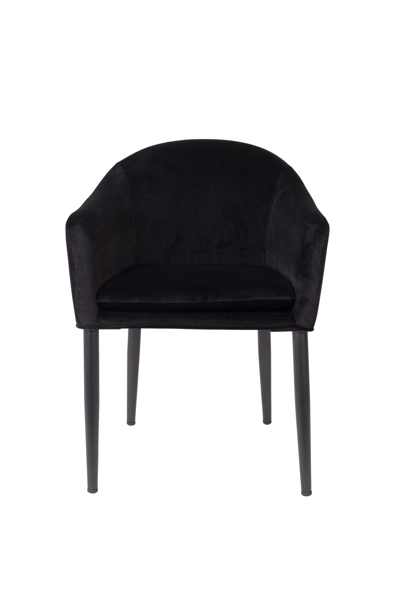 Nancy's Green Cove Springs Chair - Rétro - Noir - Velours, Contreplaqué, Acier - 55,5 cm x 57 cm x 77 cm