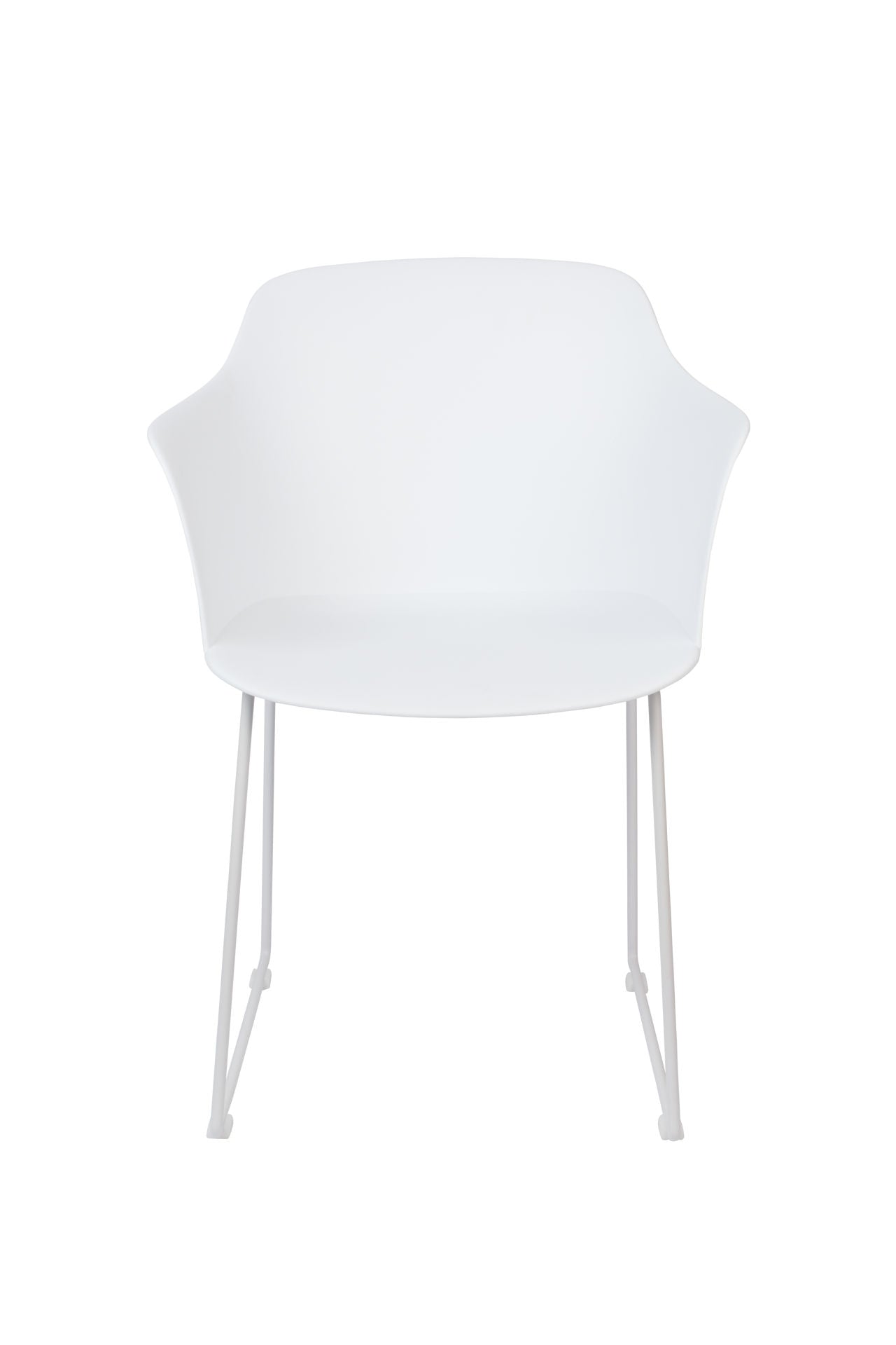 Nancy's Perry Heights Chair - Scandinavisch - Wit - Polypropyleen, Kunststof, Staal - 54 cm x 58 cm x 81,5 cm