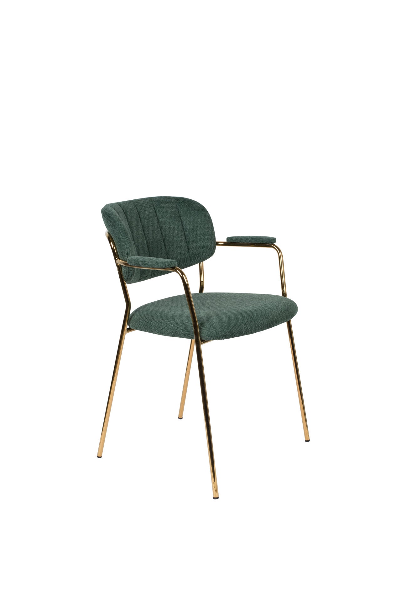 Nancy's Park Hills Chair - Retro - Gold, Dark Green - Polyester, Plywood, Steel - 56 cm x 60.5 cm x 78 cm