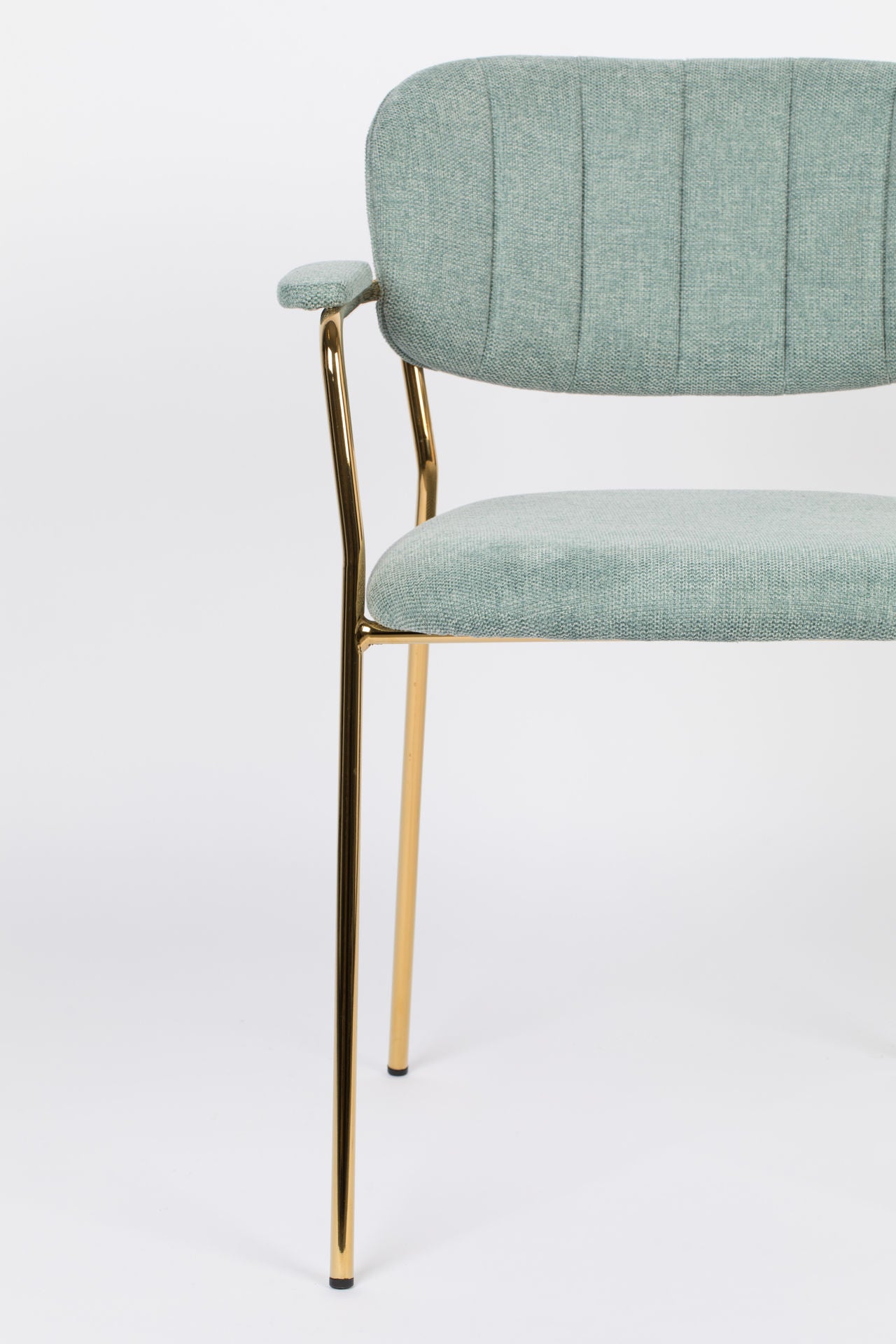 Nancy's Edgemere Chair - Retro - Gold, Light Green - Polyester, Plywood, Steel - 56 cm x 60.5 cm x 78 cm