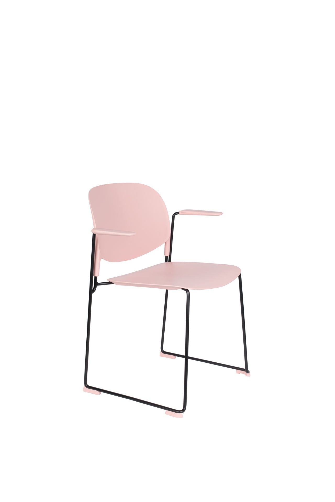 Nancy's Terrace Heights Chair - Retro - Pink, Black - Polypropylene, Steel, Plastic - 53 cm x 63.5 cm x 80.5 cm