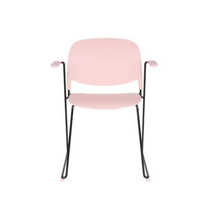 Nancy's Terrace Heights Chair - Retro - Roze, Zwart - Polypropyleen, Staal, Kunststof - 53 cm x 63,5 cm x 80,5 cm