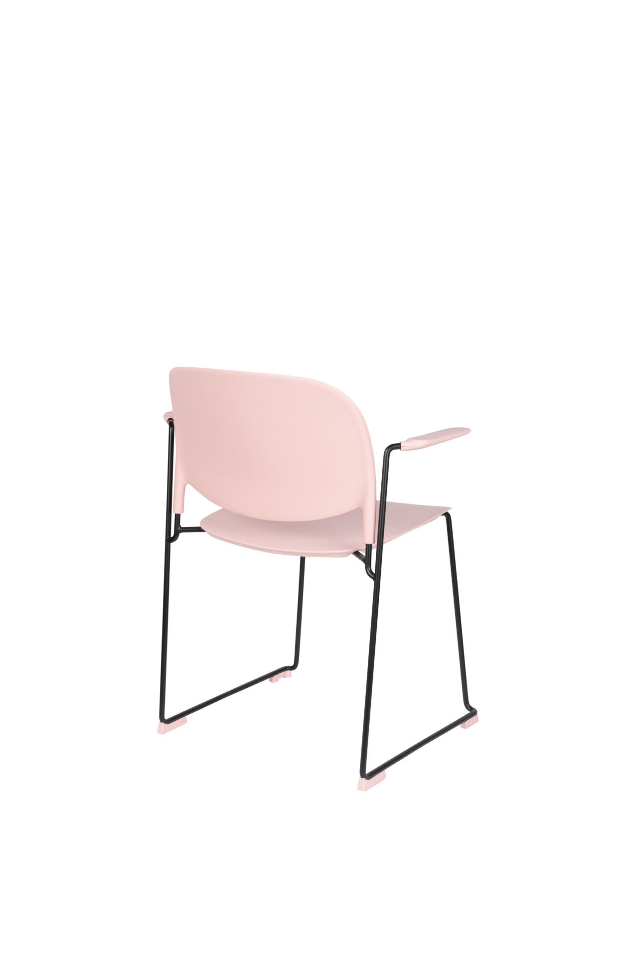 Nancy's Terrace Heights Chair - Retro - Roze, Zwart - Polypropyleen, Staal, Kunststof - 53 cm x 63,5 cm x 80,5 cm