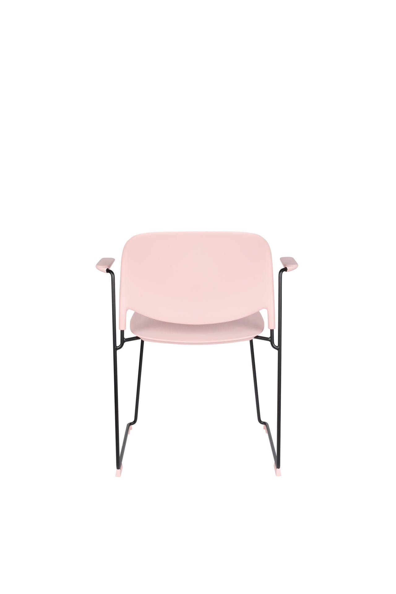 Nancy's Terrace Heights Chair - Retro - Roze, Zwart - Polypropyleen, Staal, Kunststof - 53 cm x 63,5 cm x 80,5 cm