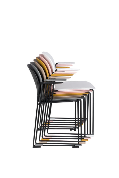 Nancy's Terrace Heights Chair - Retro - Roze, Zwart - Polypropyleen, Staal, Kunststof - 53 cm x 63,5 cm x 80,5 cm