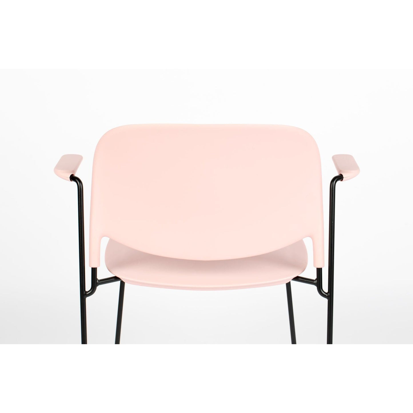 Nancy's Terrace Heights Chair - Retro - Roze, Zwart - Polypropyleen, Staal, Kunststof - 53 cm x 63,5 cm x 80,5 cm