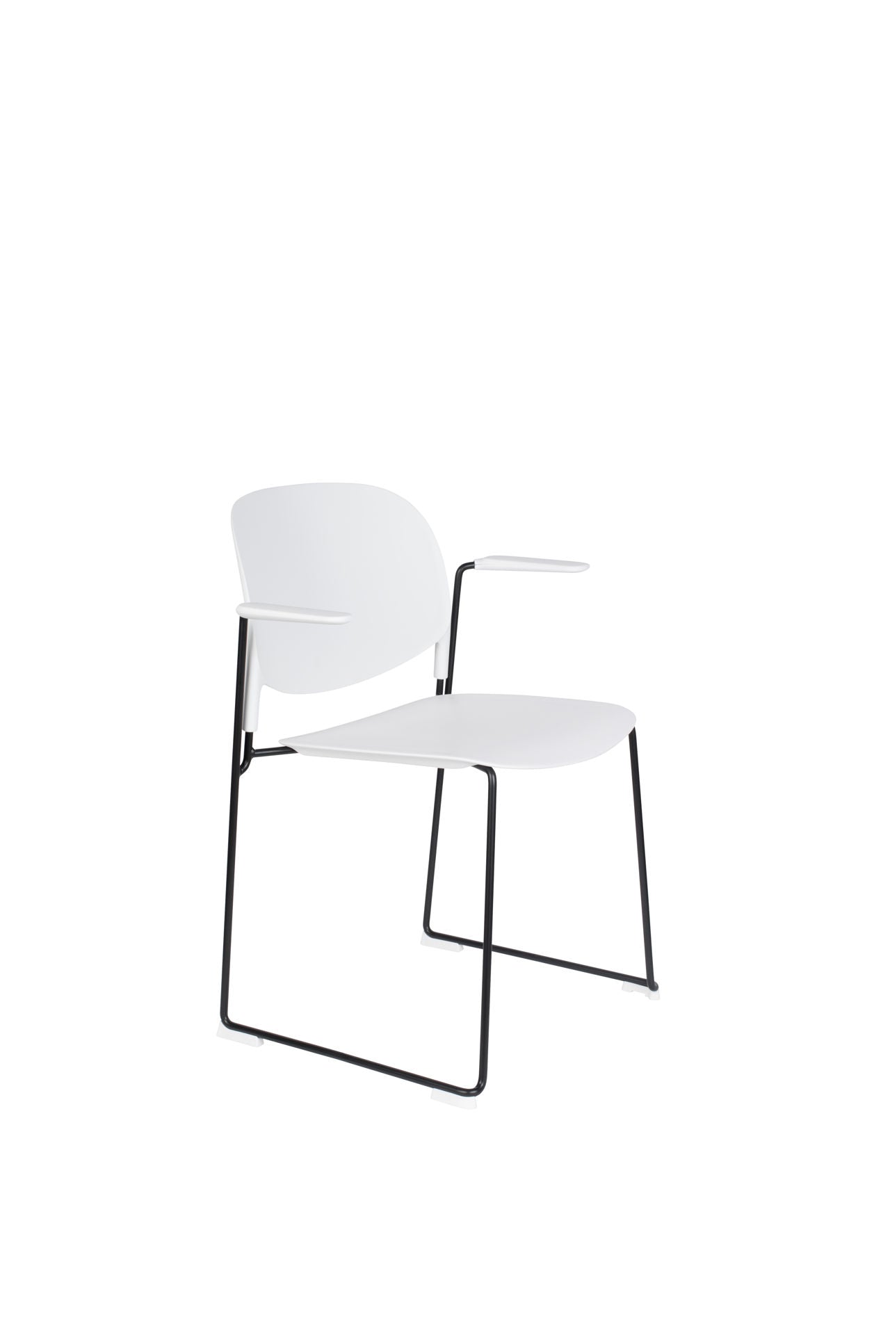 Nancy's Frostburg Chair - Rétro - Blanc, Noir - Polypropylène, Acier, Plastique - 53 cm x 63,5 cm x 80,5 cm