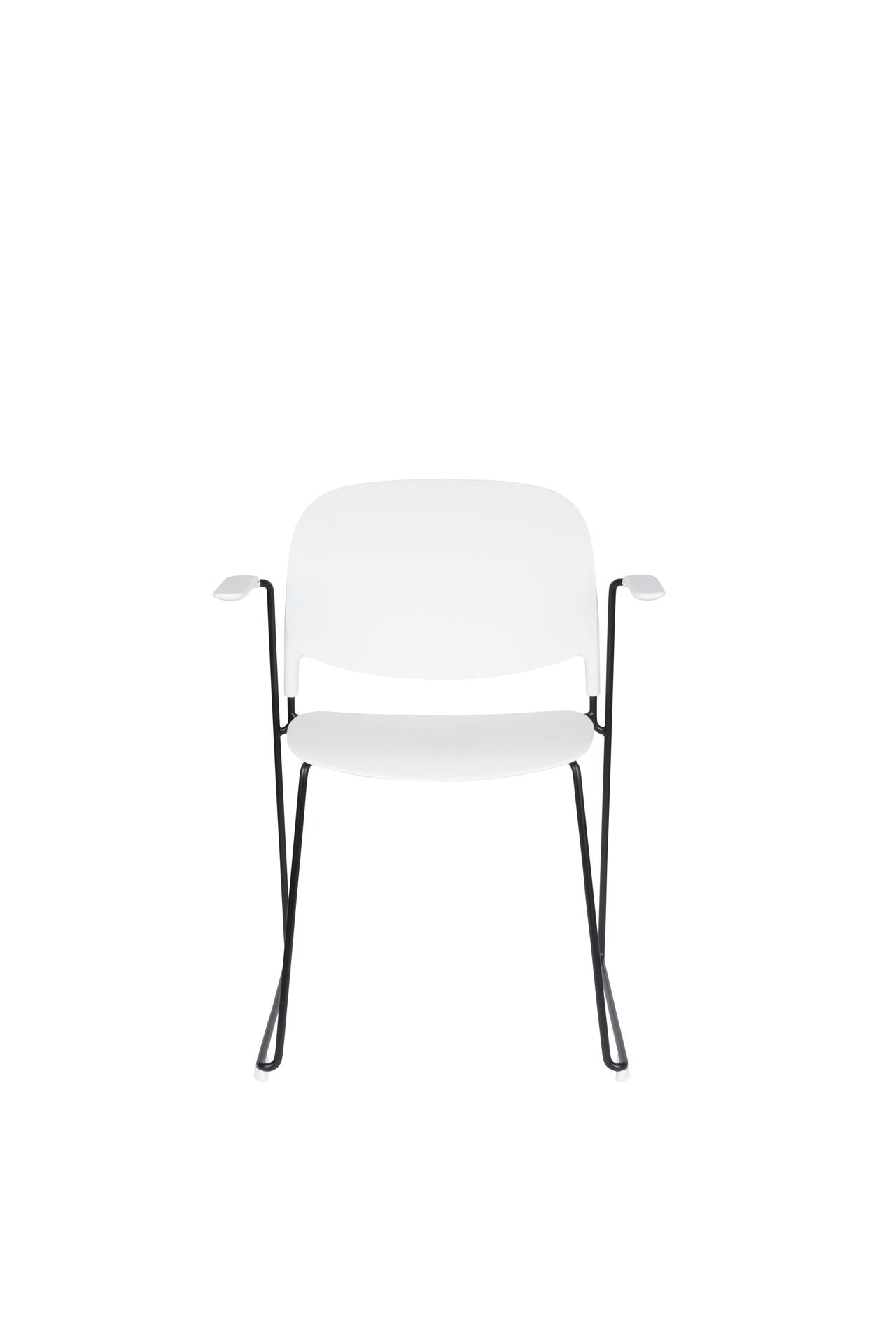 Nancy's Frostburg Chair - Retro - White, Black - Polypropylene, Steel, Plastic - 53 cm x 63.5 cm x 80.5 cm