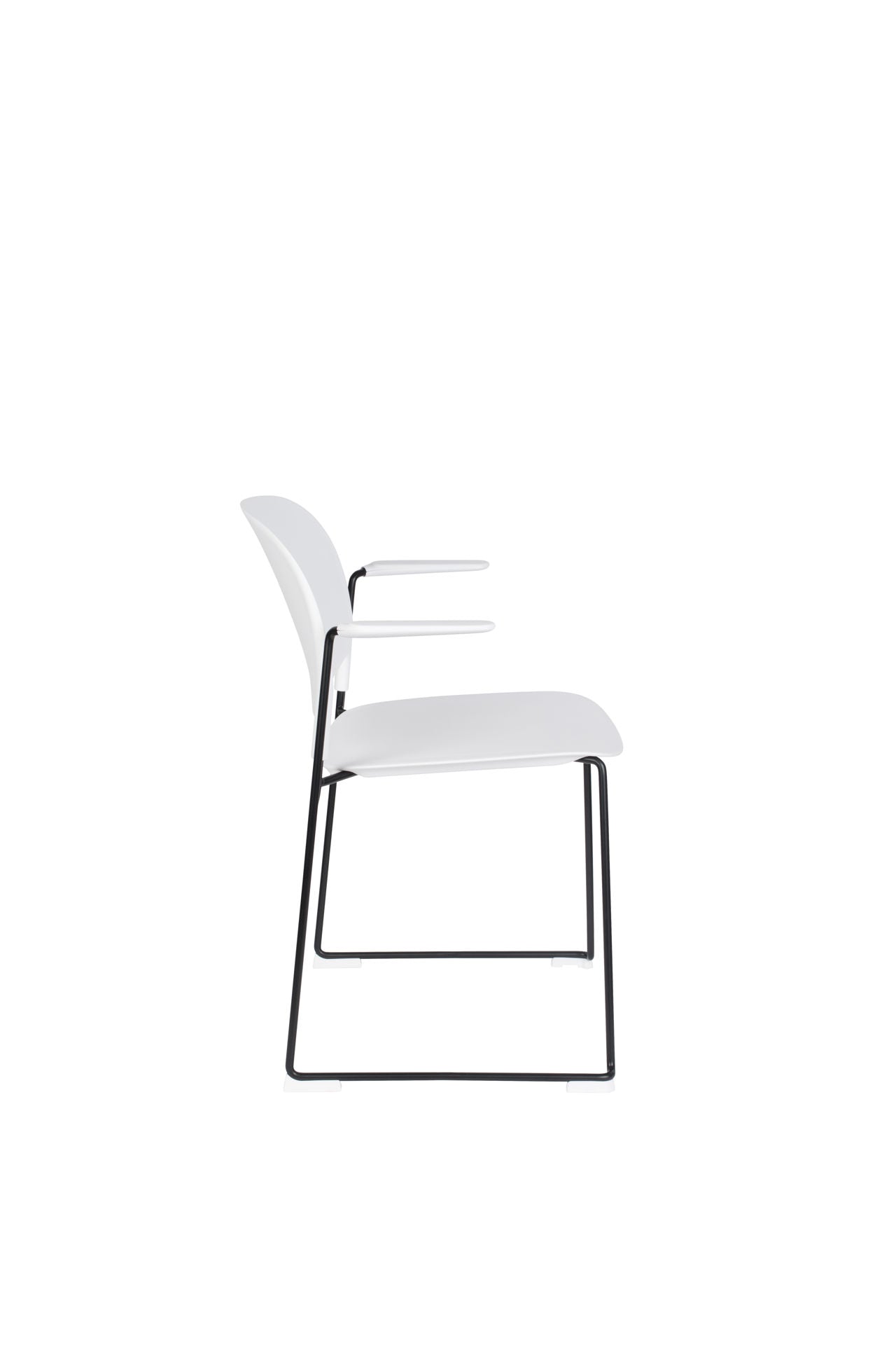 Nancy's Frostburg Chair - Rétro - Blanc, Noir - Polypropylène, Acier, Plastique - 53 cm x 63,5 cm x 80,5 cm