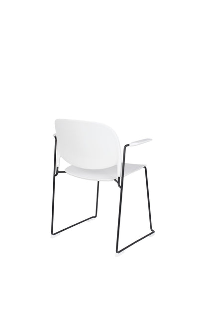 Nancy's Frostburg Chair - Rétro - Blanc, Noir - Polypropylène, Acier, Plastique - 53 cm x 63,5 cm x 80,5 cm