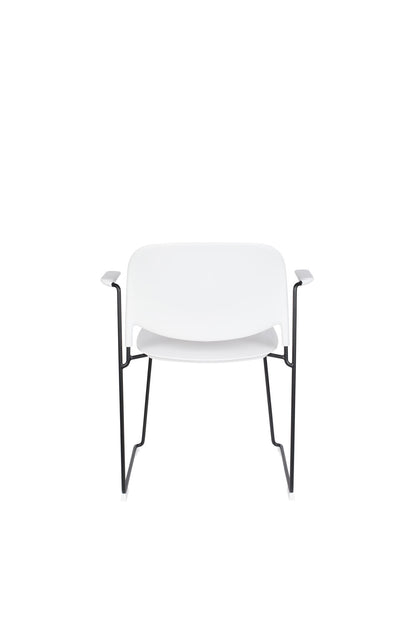 Nancy's Frostburg Chair - Rétro - Blanc, Noir - Polypropylène, Acier, Plastique - 53 cm x 63,5 cm x 80,5 cm