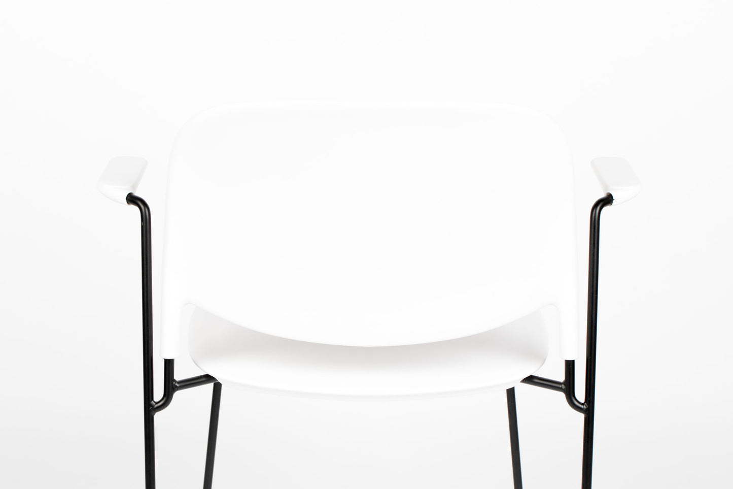 Nancy's Frostburg Chair - Retro - White, Black - Polypropylene, Steel, Plastic - 53 cm x 63.5 cm x 80.5 cm