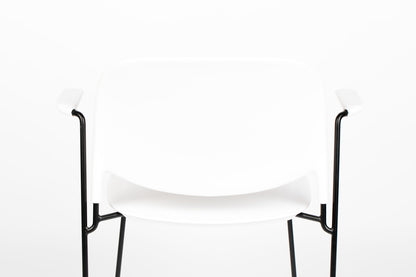 Nancy's Frostburg Chair - Retro - White, Black - Polypropylene, Steel, Plastic - 53 cm x 63.5 cm x 80.5 cm