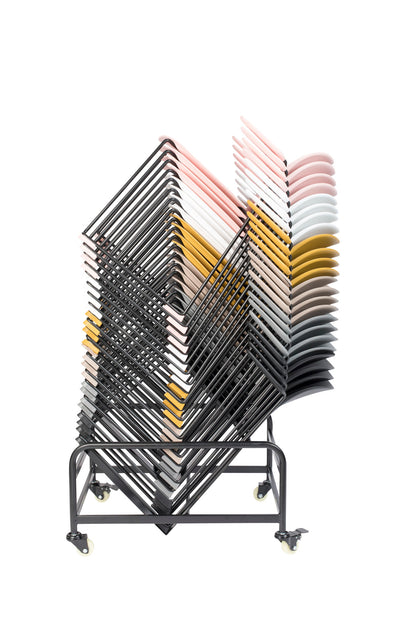 Nancy's Frostburg Chair - Rétro - Blanc, Noir - Polypropylène, Acier, Plastique - 53 cm x 63,5 cm x 80,5 cm