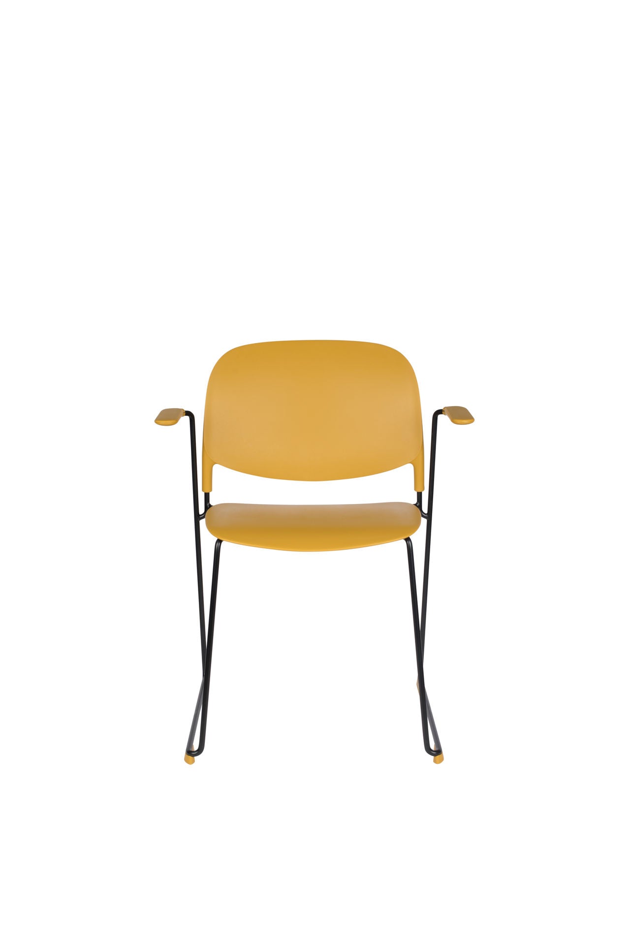 Nancy's Rolesville Chair - Retro - Ochre, Black - Polypropylene, Steel, Plastic - 53 cm x 63.5 cm x 80.5 cm