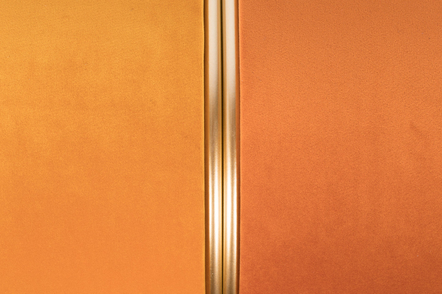 Tabouret Nancy's Malverne - Rétro - Orange - Polyester, Acier, MDF - 35 cm x 35 cm x 39 cm