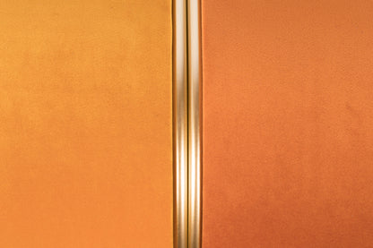 Nancy's Malverne Stool - Retro - Orange - Polyester, Steel, MDF - 35 cm x 35 cm x 39 cm