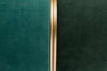 Nancy's Mystic Island Stool - Retro - Green, Gold - Polyester, Steel, MDF - 35 cm x 35 cm x 39 cm