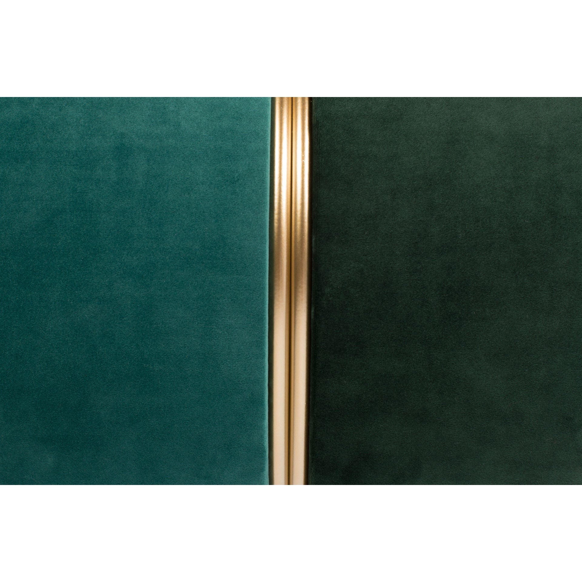 Nancy's Mystic Island Kruk - Poef - Hocker - Retro - Groen / Goud - Velvet - ± Ø 35 x 40 cm