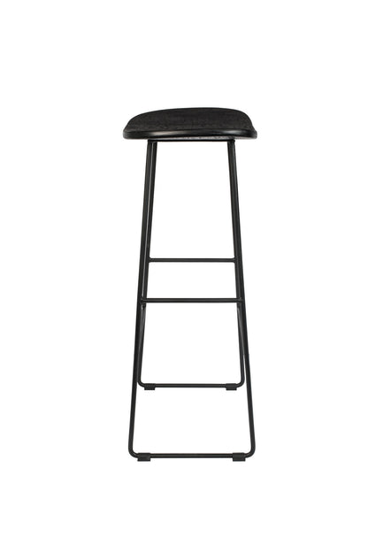 Nancy's Humboldt Stool - Modern - Black - Steel, Plastic, Teak - 30 cm x 40 cm x 80 cm