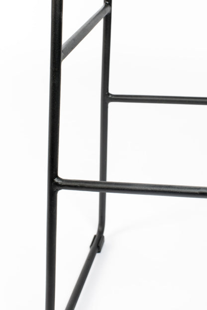 Nancy's Humboldt Stool - Modern - Black - Steel, Plastic, Teak - 30 cm x 40 cm x 80 cm
