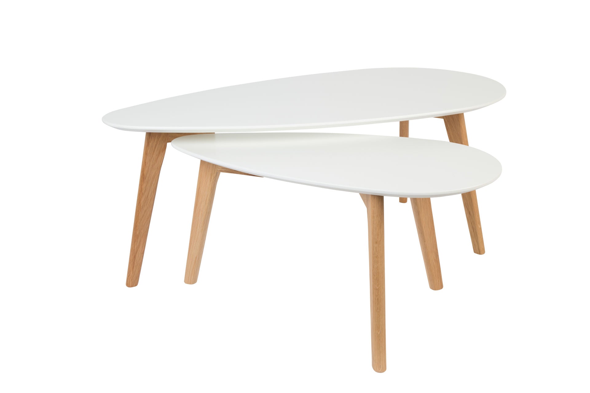 Nancy's Northlake Table - Modern - Natural, White - MDF, PU, ​​Oak - 50 cm x 100 cm x 40 cm