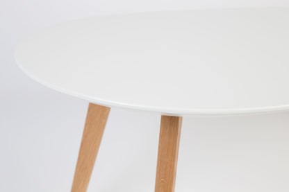 Nancy's Northlake Table - Modern - Natural, White - MDF, PU, ​​Oak - 50 cm x 100 cm x 40 cm