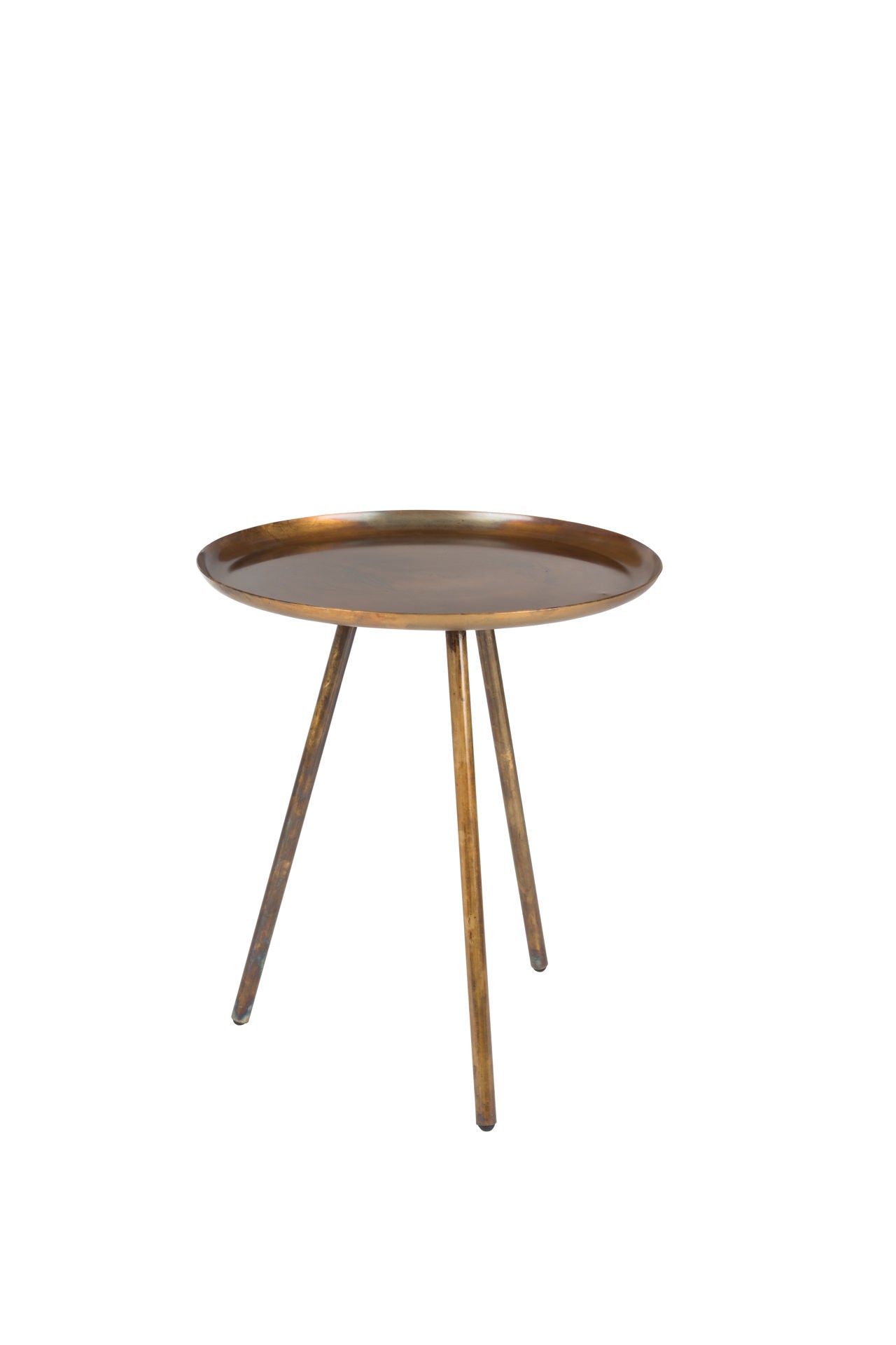 Nancy's Kingsburg Table - Modern - Copper - Iron, Rubber - 39 cm x 39 cm x 45 cm
