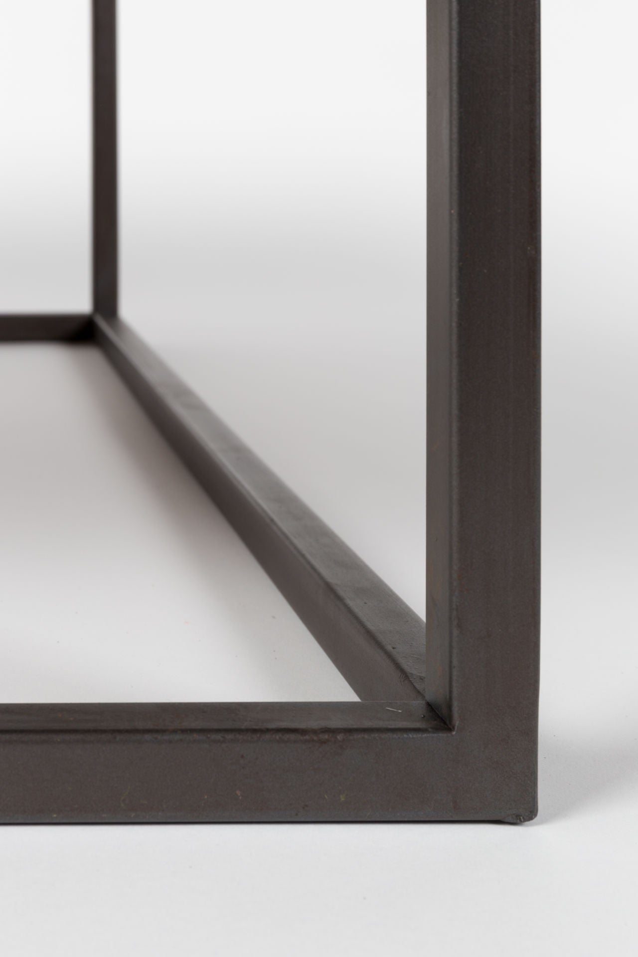 Nancy's Leeds Tafel - Modern - Bruin, Naturel, Zwart - Hout, Mdf, IJzer - 81 cm x 81 cm x 32 cm