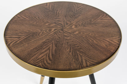Nancy's East Bethel Table - Modern -Gold - Mdf, Wood, Iron - 44 cm x 44 cm x 45 cm