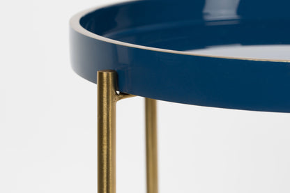 Nancy's Miller Place Table - Moderne - Bleu foncé - Aluminium, Fer - 42 cm x 42 cm x 55 cm