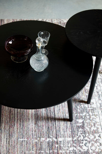 Table d'appoint Nancy's Maltby - Moderne - Noir - Chêne, Mdf - 50 cm x 50 cm x 50 cm